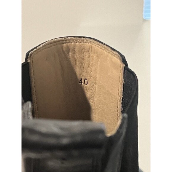 Bottega Veneta Leather Flash Ankle Boots size 40 Black & Teal - Picture 6 of 7